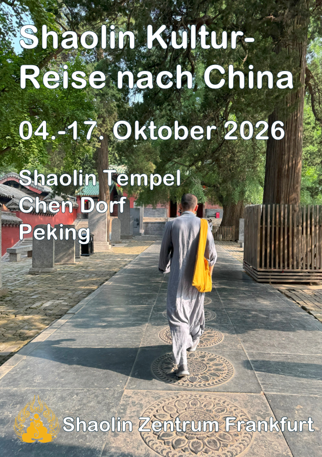 Flyer Shaolin Kultur-Reise China 2026